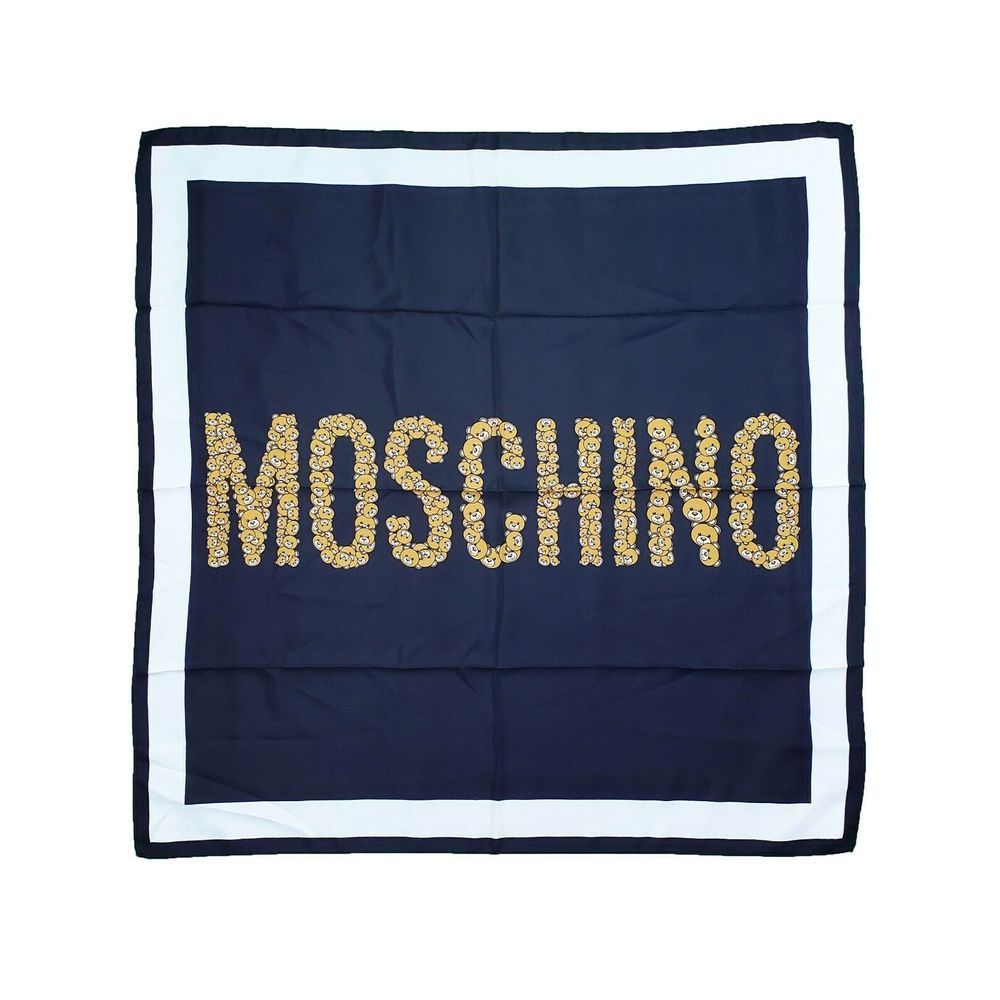 Moschino in Teddy Bear Font Silk Scarf